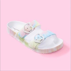 NWT! Stoney Clover Lane x Target Rainbow Women's Tie-Dye Slide Sandals - Size 7